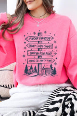 UL180-E3189 Ski Lodge Signs Graphic Sweatshirt $20