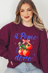UL180-E3070 Il Pomodoro Tomato Art Graphic Sweatshirt $20