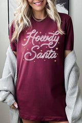 US3001P-E3199 Howdy Santa Graphic Plus Tee $16