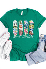 US3001-E3061NC North Carolina State Brushstroke Graphic Tee $12.5