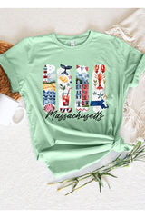 US3001P-E3061MA Massachusetts State Brushstroke Graphic Plus Tee $16