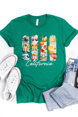 US3001P-E3061CA California State Brushstroke Graphic Plus Tee $16
