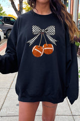 UL180-E3055 Football Cherries Graphic Sweatshirt $20