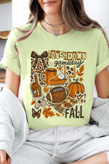 US3001P-E3134 Fall Football Collage Graphic Plus Tee $16