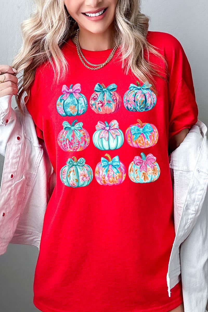 5000P-E3137 Coquette Pumpkin Graphic Plus Heavy Cotton Tee $12.75