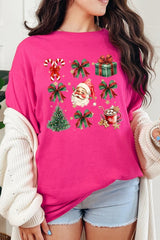 5000-E3217 Santa Gifts & Bows Christmas Graphic Heavy Cotton Tee $9