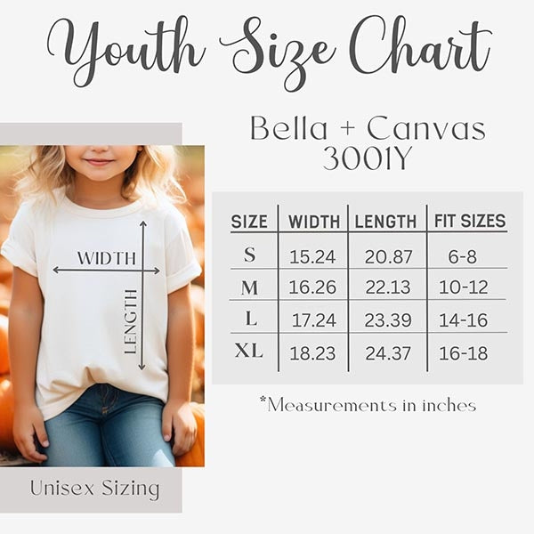 US3001Y-E3071Z Fall Vibes Rustic Script Kids Graphic Tee $11