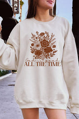 UL180-E3116 God Is Good Floral Graphic Sweatshirt $20