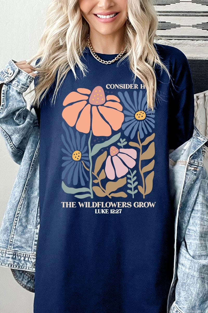 5000P-E3067 Consider the Wildflowers Graphic Plus Tee $12.75