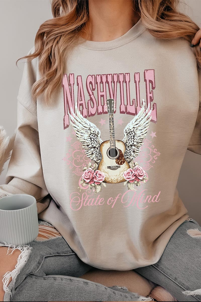 UL180-E3157 Nashville Rose Graphic Sweatshirt $20