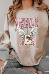 UL180P-E3157 Nashville Rose Graphic Plus Sweatshirt $25