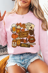 UL180P-E3119 Retro Fall Collage Graphic Plus Sweatshirt $25