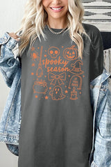5000-E3141 Halloween Doodle Graphic Heavy Cotton Tee $9