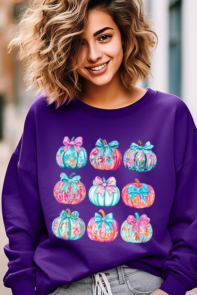 UL180-E3137 Coquette Pumpkin Graphic Sweatshirt $20
