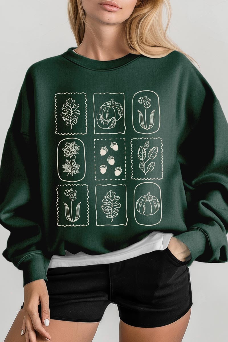 UL180P-E3101 Autumn Graphic Plus Sweatshirt $25