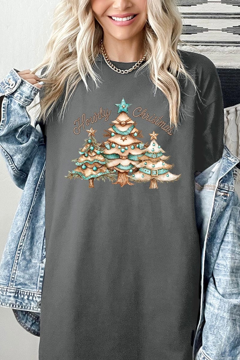 5000-E3185 Howdy Christmas Graphic Heavy Cotton Tee $9
