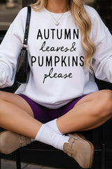 UL180-E3158 Autumn Leaves Pumpkins Graphic Sweatshirt $20