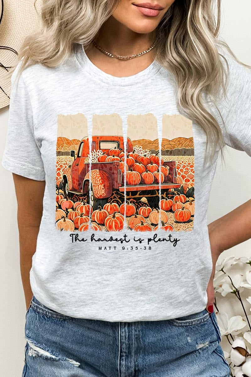 US3001-E3172 Harvest Is Plenty Graphic Tee $12.5