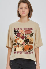 CTS-E3171 Faithful In Every Season Graphic Relaxed Crop Top $11