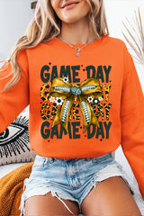 UL180-E3090 Yellow Football Game Day Bow Graphic Sweatshirt $20
