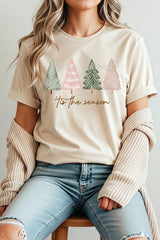 US3001-E3218 Rustic Christmas Trees Graphic Tee $12.5