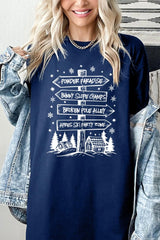 5000P-E3189 Ski Lodge Signs Graphic Plus Heavy Cotton Tee $12.75