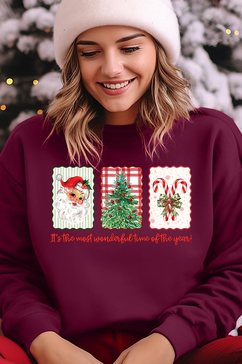 UL180-E3201 Most Wonderful Time Graphic Sweatshirt $20