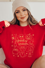UL180P-E3141 Halloween Doodle Graphic Plus Sweatshirt $25