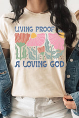 US3001P-E3066 Living Proof of a Loving God Graphic Plus Tee $16