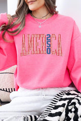 UL180-E3468 God Bless USA Graphic Sweatshirt $20