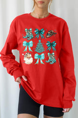 UL240P-E3180 Western Christmas Graphic Plus Long Sleeve Tee $17