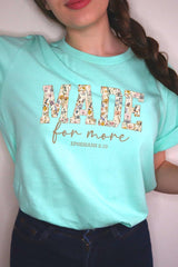 US3001P-E3068 Made for More Faith Graphic Plus Tee $16