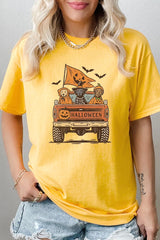 5000-E3150 Halloween Truck Dogs Graphic Heavy Cotton Tee $9