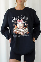 UL240-E3205 Dear Santa Books Graphic Long Sleeve Tee $13.75