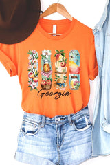 US3001P-E3061GA Georgia State Brushstroke Graphic Plus Tee $16