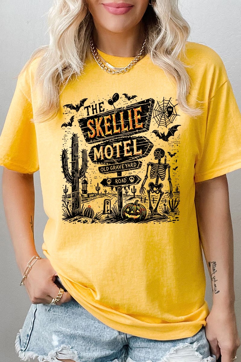 5000P-E3108 Skellie Motel Halloween Plus Heavy Cotton Tee $12.75