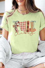 US3001P-E3071 Fall Vibes Rustic Script Graphic Plus Tee $16