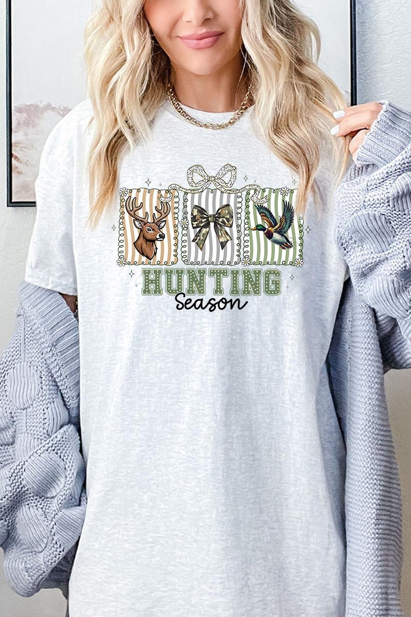 5000P-E3192 Deer & Duck Hunting Season Graphic Plus Heavy Cotton Tee $12.75