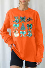 UL240P-E3180 Western Christmas Graphic Plus Long Sleeve Tee $17