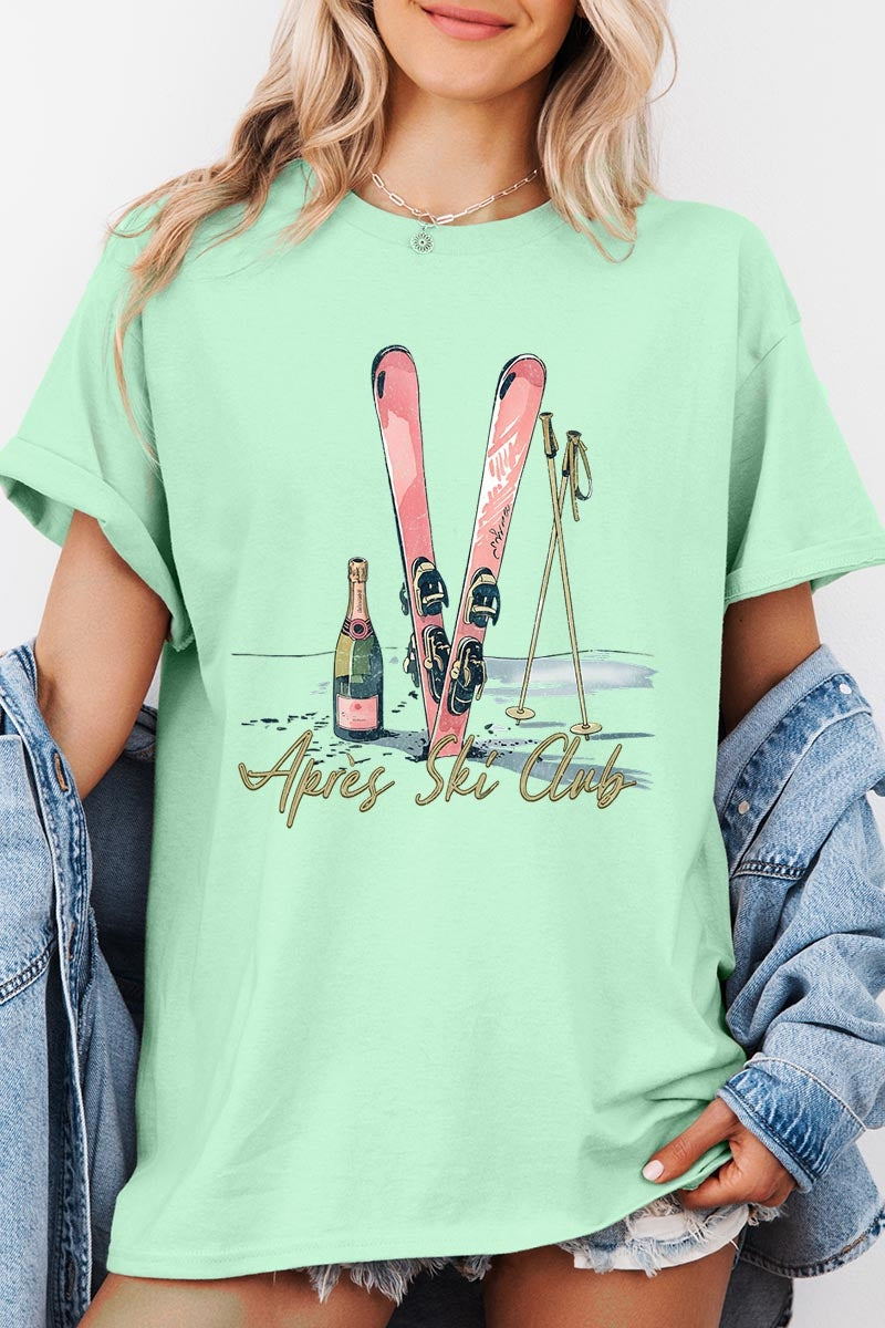 5000P-E3187 Apres Ski Club Graphic Plus Heavy Cotton Tee $12.75