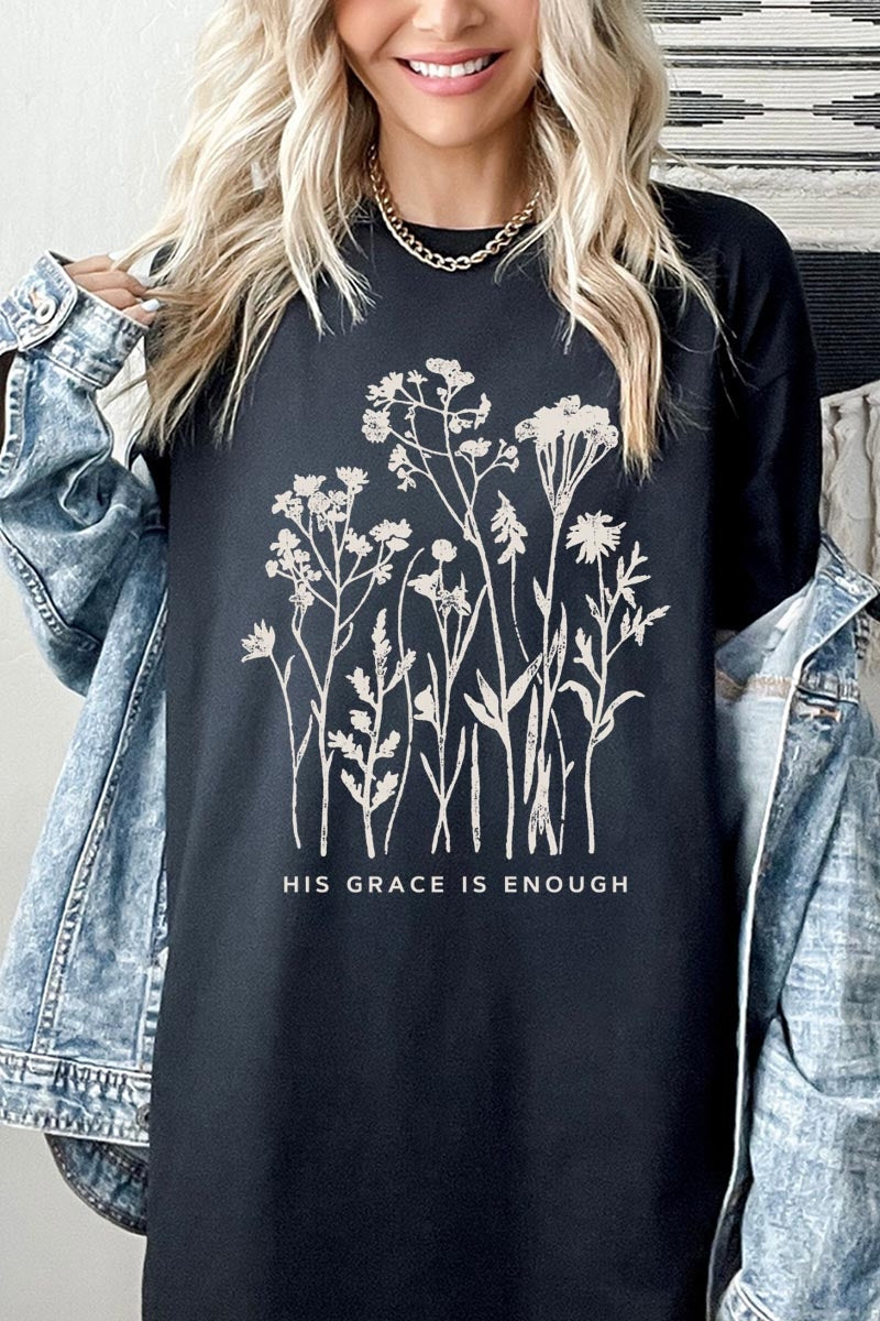 5000P-E3146 Christian Wildflower Graphic Plus Heavy Cotton Tee $12.75