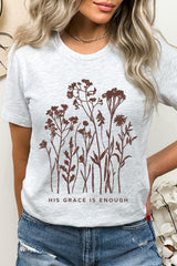 US3001P-E3146 Christian Wildflower Graphic Plus Tee $16