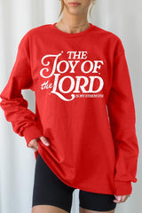 UL240-E3179 Joy of the Lord Graphic Long Sleeve Tee $13.75