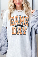 5000P-E3129 Orange Gingham Game Day Plus Heavy Cotton Tee $12.75