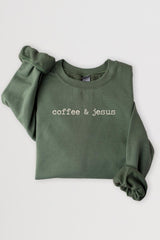 UL180-E3209 Coffee & Jesus Graphic Sweatshirt $20