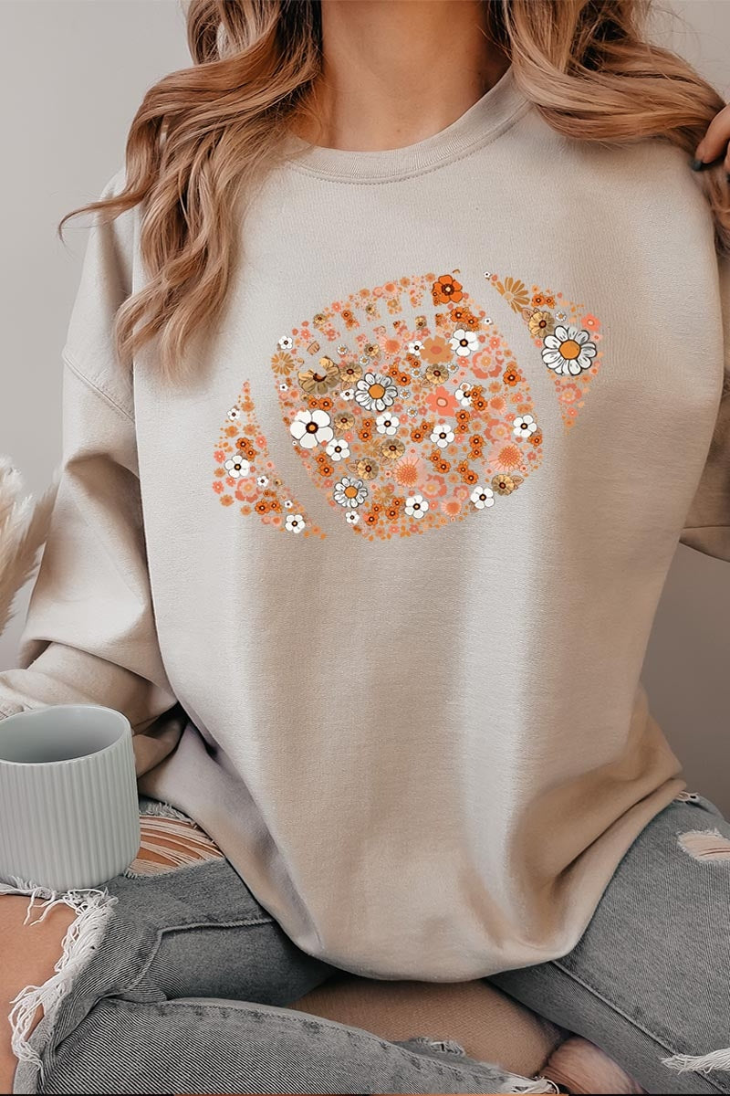 UL180-E3133 Floral Football Graphic Sweatshirt $20