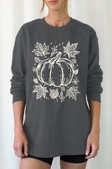 UL240P-E3162 Fall Pumpkin Graphic Plus Long Sleeve Tee $17