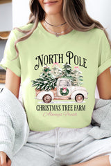 US3001P-E3174 North Pole Christmas Graphic Plus Tee $16