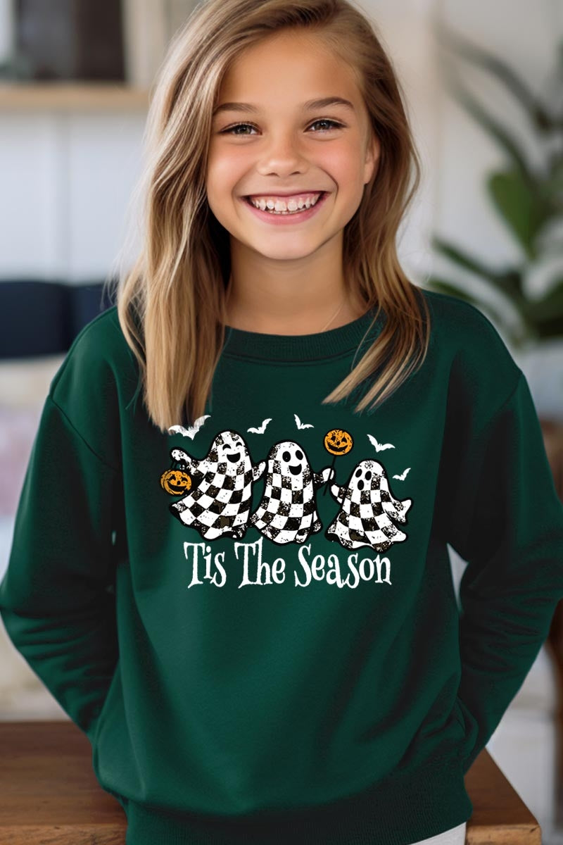UL180B-E3124Z Retro Ghosts Kids Graphic Sweatshirt $20