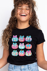 US3001Y-E3137Z Coquette Pumpkin Kids Graphic Tee $11
